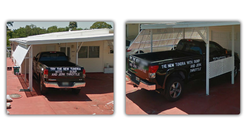 Illustration for article titled How An Angry Truck Owner Used Google And His House To Let Everyone Know 'Toyota Sucks'